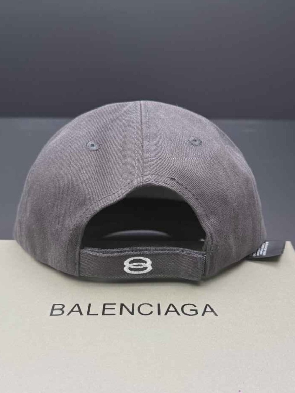 Balenciaga Brown Distressed Logo Baseball Cap - Picture 8 of 8